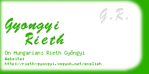 gyongyi rieth business card
